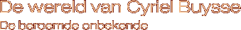 De wereld van Cyriel Buysse